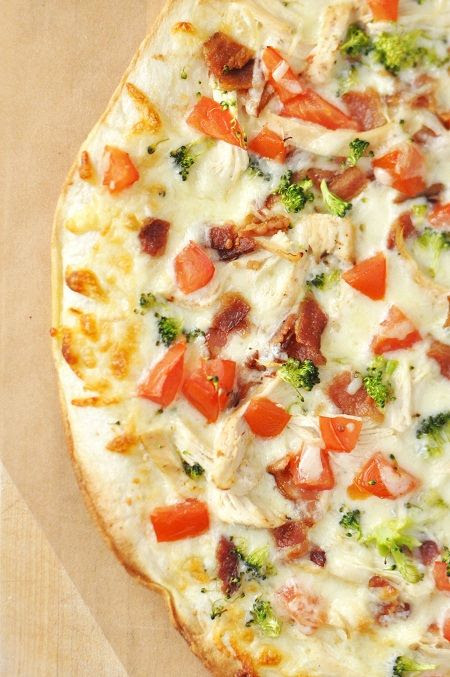 Bacon & Broccoli Chicken Ranch Pizza