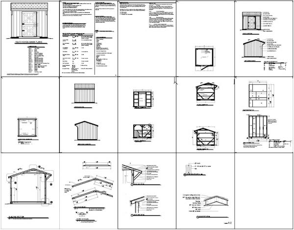 10X10 One Stall Horse Barn Plans | Small Horse Barn Plans