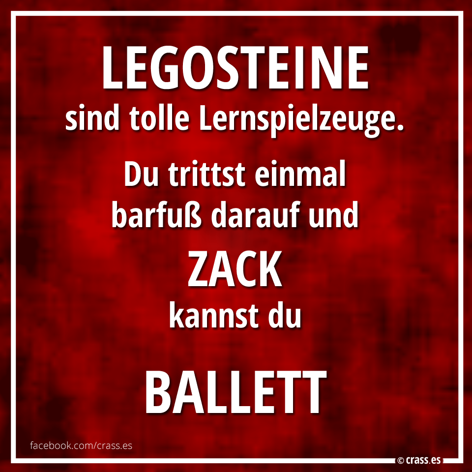 Extrem Legosteine sind tolles Lernspielzeug trittste drauf ZACK ZV51