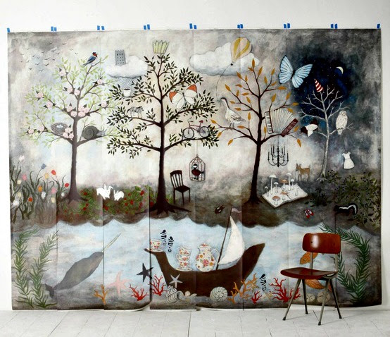 Anthro mural -- a wish list for my girl's room