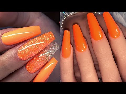 View 7 Orange Nail Ideas 2021
