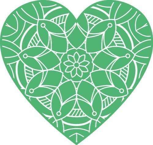 Download Free SVG Files | SVG, PNG, DXF, EPS | Mandala Heart