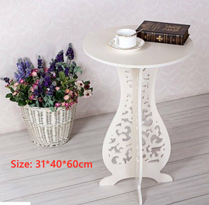 Tables White Small Round Side Table Room Tea Coffee Book Lamp Telephone Stand Furniture Home Furniture Diy Quatrok Com Br