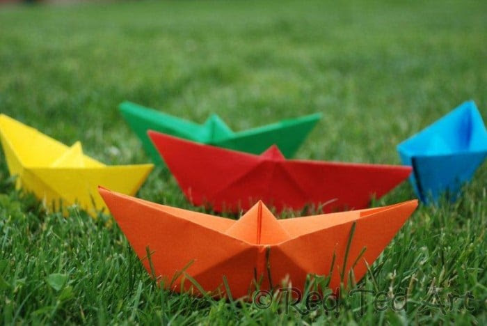 How to make a Paper Boat - Red Ted Art's Blog