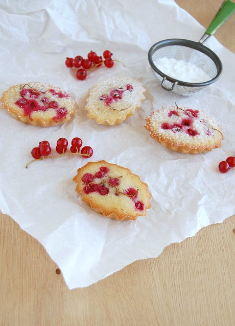 Red currant financiers / Financiers de groselha