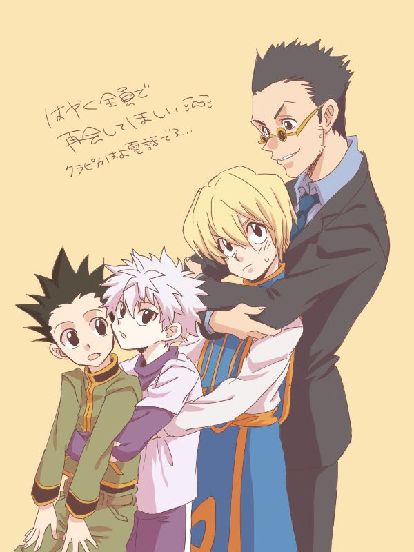 Gon, Killua, Kurapika, and Leorio Hunter x Hunter Pinterest Gon, Killua, Kurapika, and Leorio Hunter x Hunter Pinterest