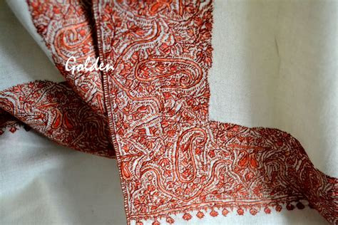 pashmina kashmiri daur hand embroidery needlework shawl