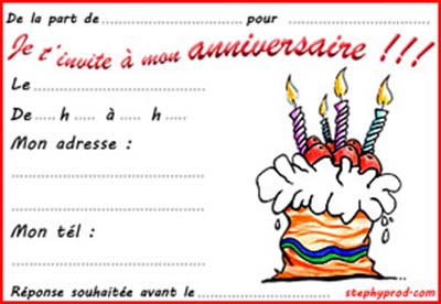 Cartes Invitation Anniversaire Gratuites