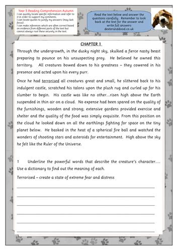 Please use any of the printable . year 5 reading comprehension worksheet teaching resources