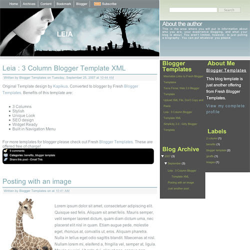 50 (Most) Beautiful Blogger Templates