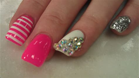 glitter dip nail designs youtube