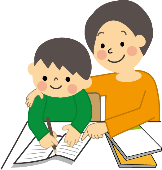 勉強のイラスト 親子 無料イラスト フリー素材