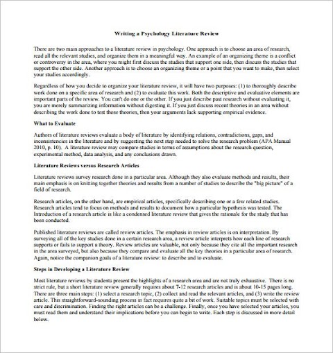 literature review introduction example