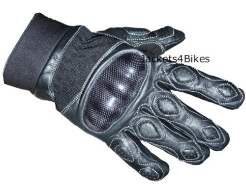 STUD PALM KEVLAR MOTORCYCLE LEATHER SHORT GLOVES L On Sale