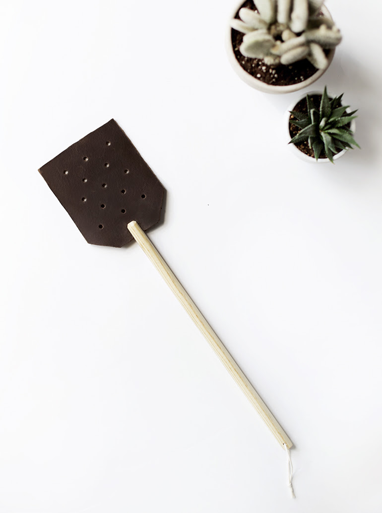 diy leather fly swatter