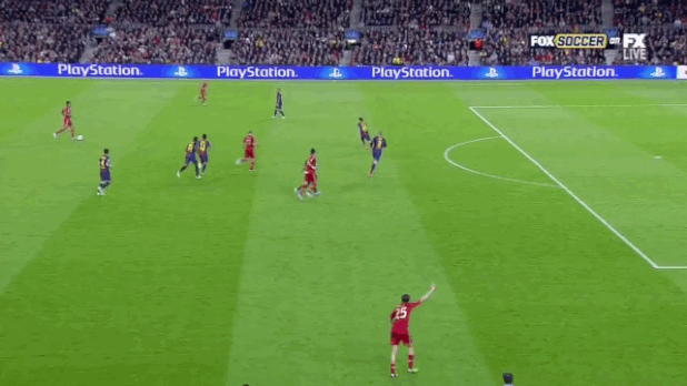 barcelona pique own goal bayern