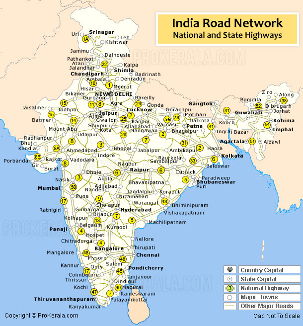 India Road Map With Cities Road Maps India   EMEIPROFAMARIAGIVALDA