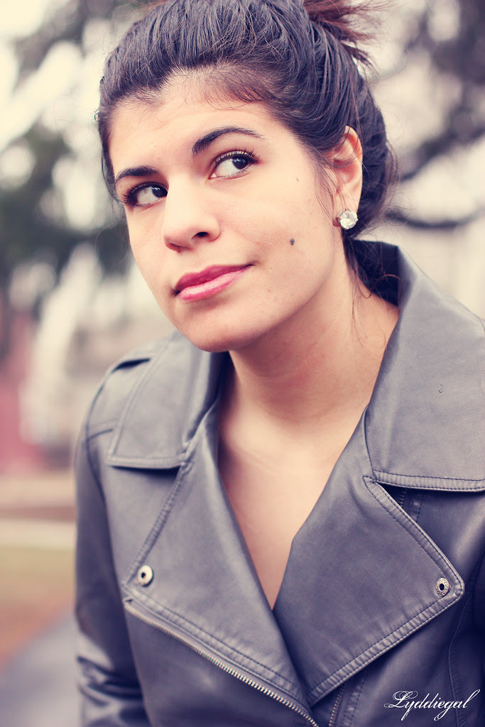 jacket and earrings