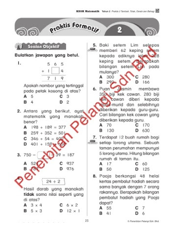Page 13 Praktis Pintar Kssr 2022 Tahun 2 Matematik