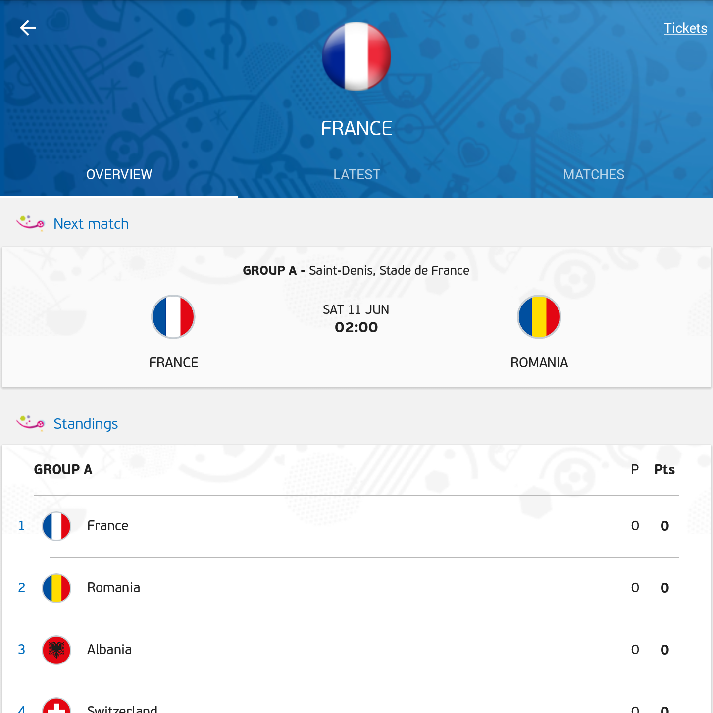 Hình ảnh UEFA EURO 2016 Official App Ứng dụng giúp cập nhật thông tin về Euro 2016 số 5