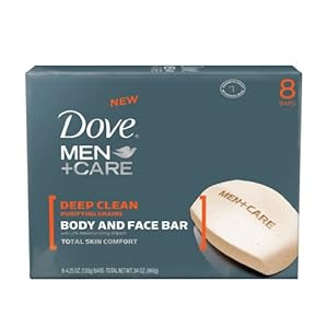 Dove Men and Care Body and Face Bar, 8 Count (4.25 Ounce Each)