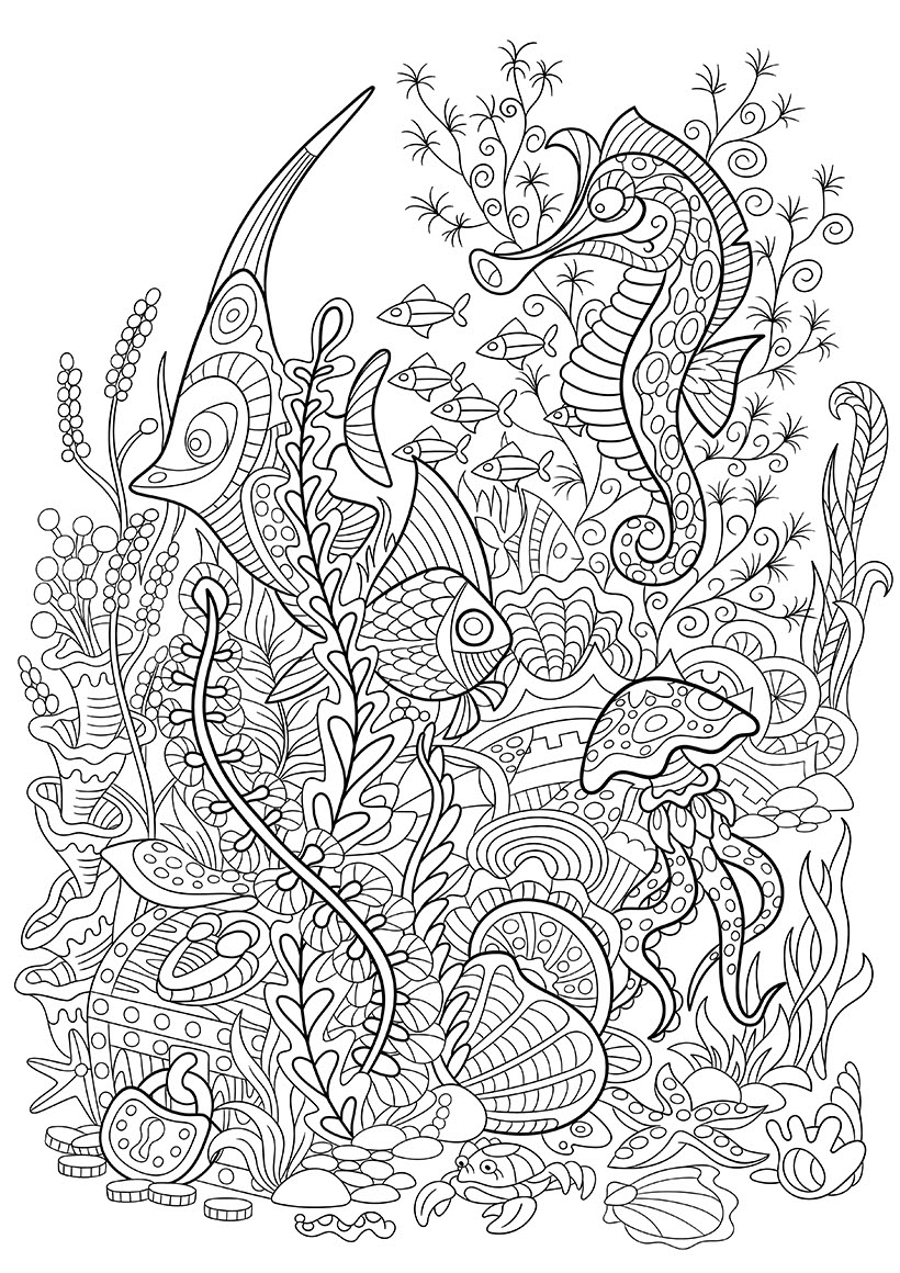 Download Seabed coloring pages to download and print for free