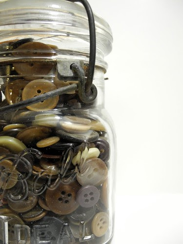 vintage button jar