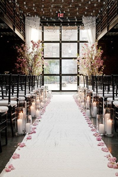 beautiful isle, and string lighting overhead