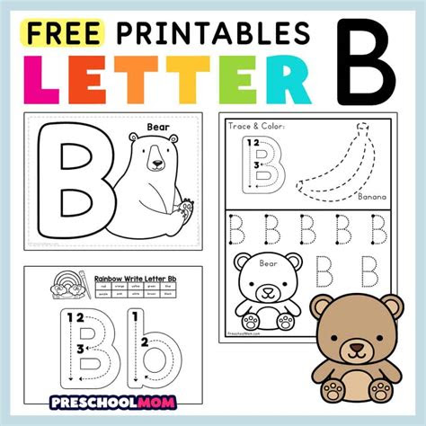  letter b preschool printables preschool mom