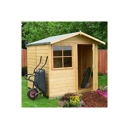 7x7 Abri Apex Shiplap Wooden Shed Departments DIY at B&amp;Q