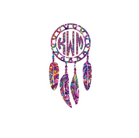 Download Monogram Decal Dream Catcher Monogram Svg - 75+ DXF Include for Cricut, Silhouette and Other Machine
