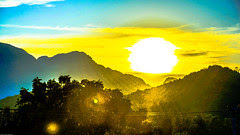 Sam Roi Yod Hills bathed in golden light