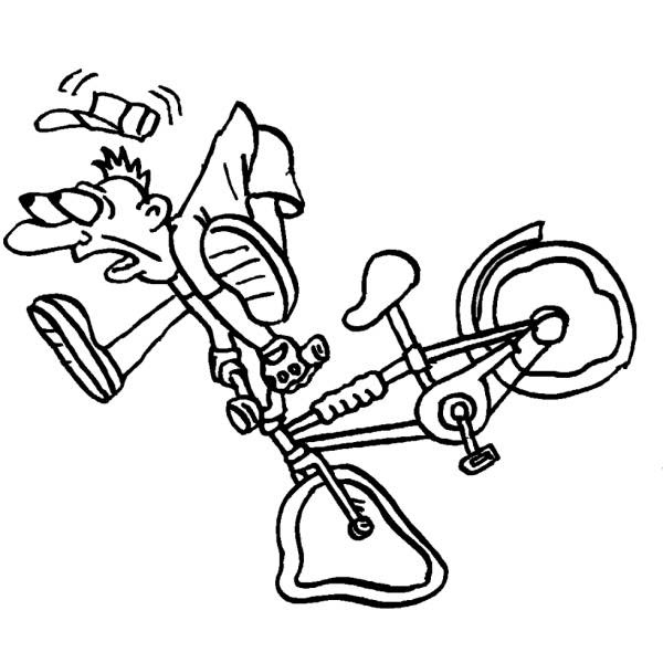 bicicletta bambina disegno cadere