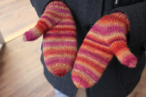 Handspun mittens