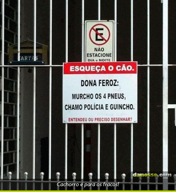 Cuidado com a dona do cachorro!