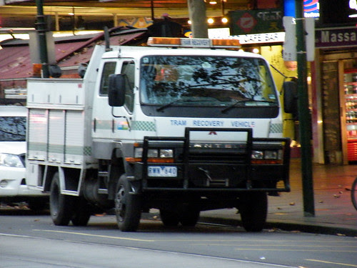 Mitsubishi Canter Recovery Truck. Yarra Trams Mitsubishi Canter tram recovery vehicle