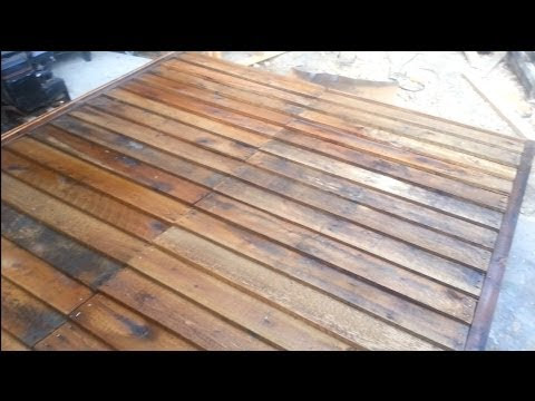 Shed from FREE pallets: SIDING part 2 - YouTube