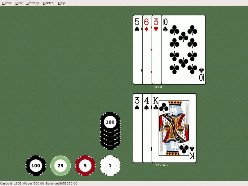 Blackjack Game Ubuntu