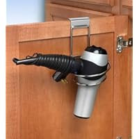Over the Cabinet Door Chrome Folding Hair Dryer Holder Caddy