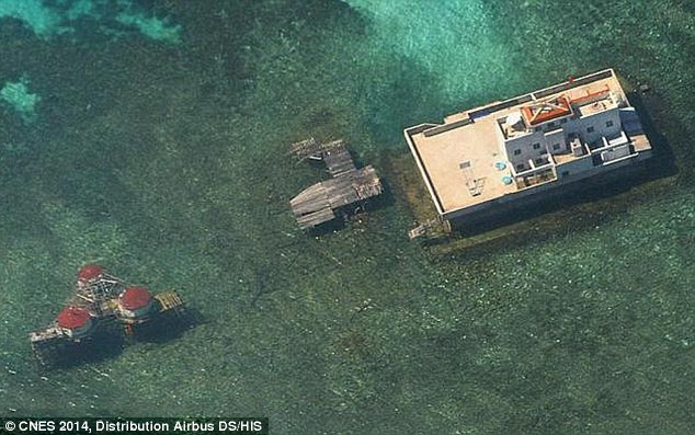 In 2014, aerial photographs revealed China was expanding on a recently reclaimed South Sea island