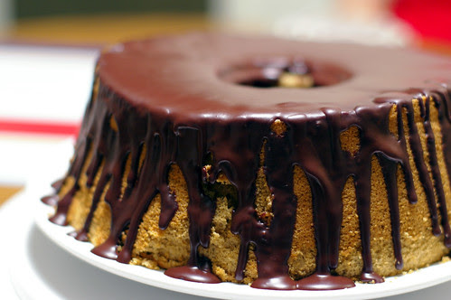 Espresso Chiffon Cake with Bittersweet glaze