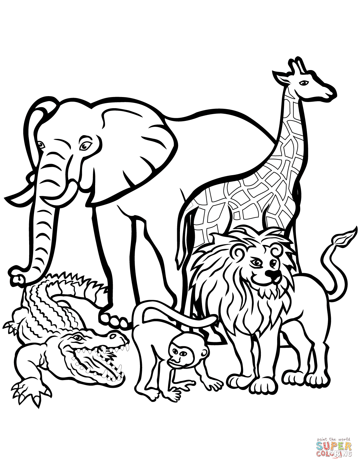 African Safari Animals Coloring Pages Real Animal Coloring Coloring Wallpapers Download Free Images Wallpaper [coloring876.blogspot.com]