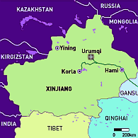 Map of Xinjiang