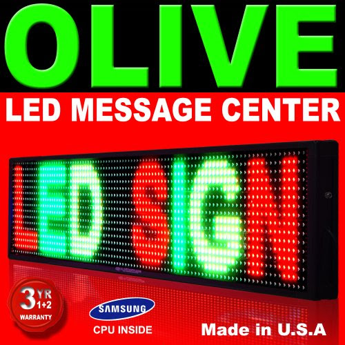 3 Color LED Sign - Programmable Scrolling Message Board 28