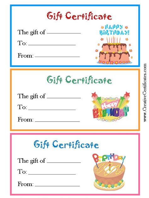  birthday gift certificate template luxury birthday gift certificate
