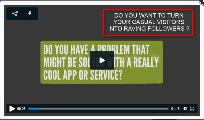 Video Template message appears