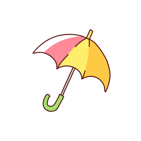 カラフルな傘のイラスト かわいいフリー素材が無料のイラストレイン