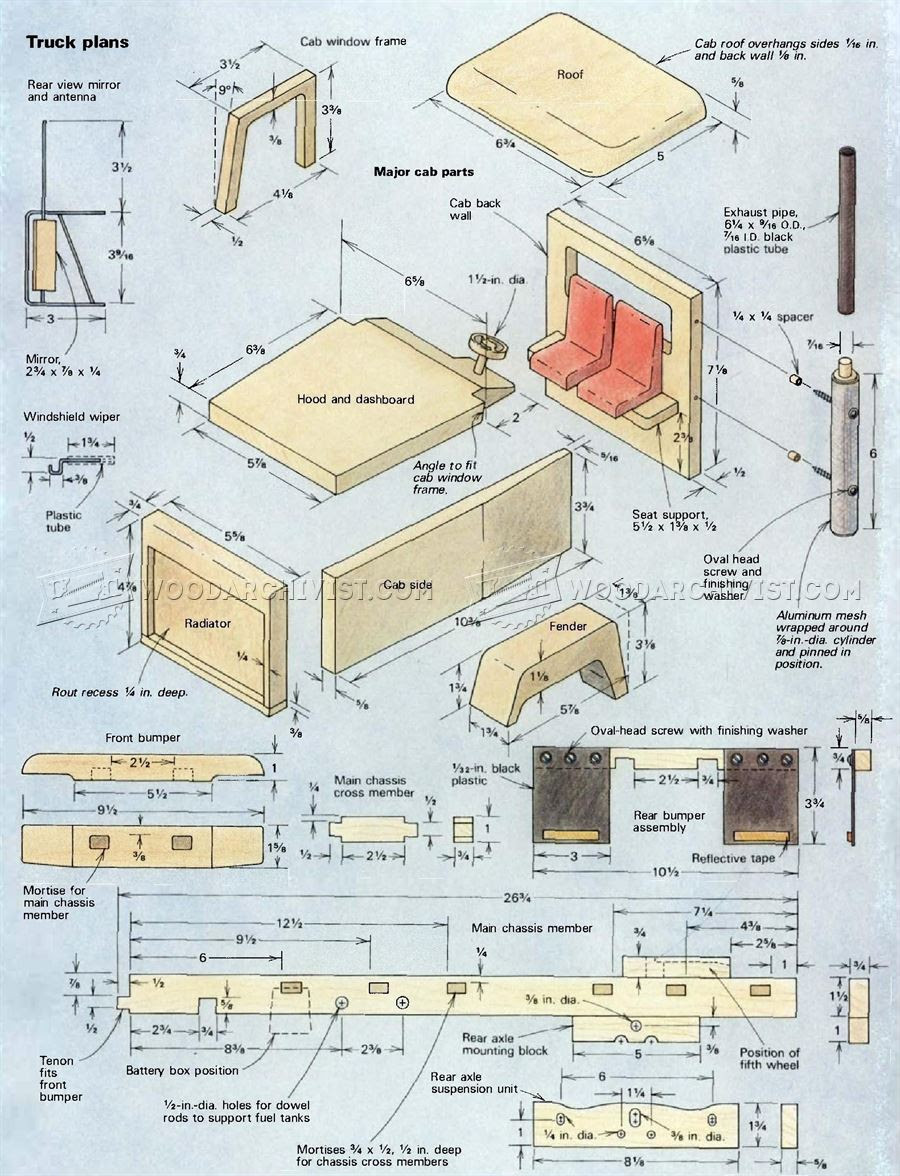wooden truck plans • woodarchivist