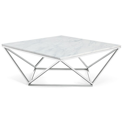 244-C Skyler Chrome Coffee Table - 36 x 36 x 14.5 in.