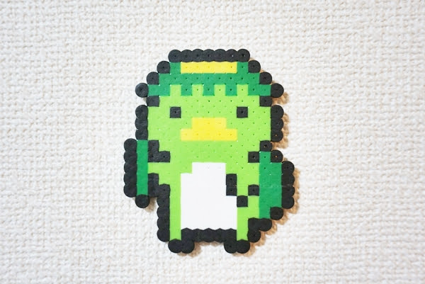 図案あり カッパ 河童 の作り方 アイロンビーズ パーラービーズ用ドット絵 人生は暇つぶし